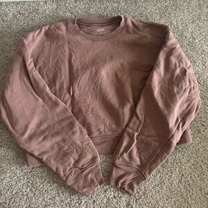 Girlfriend Collective Mauve Cropped Sweatshirt